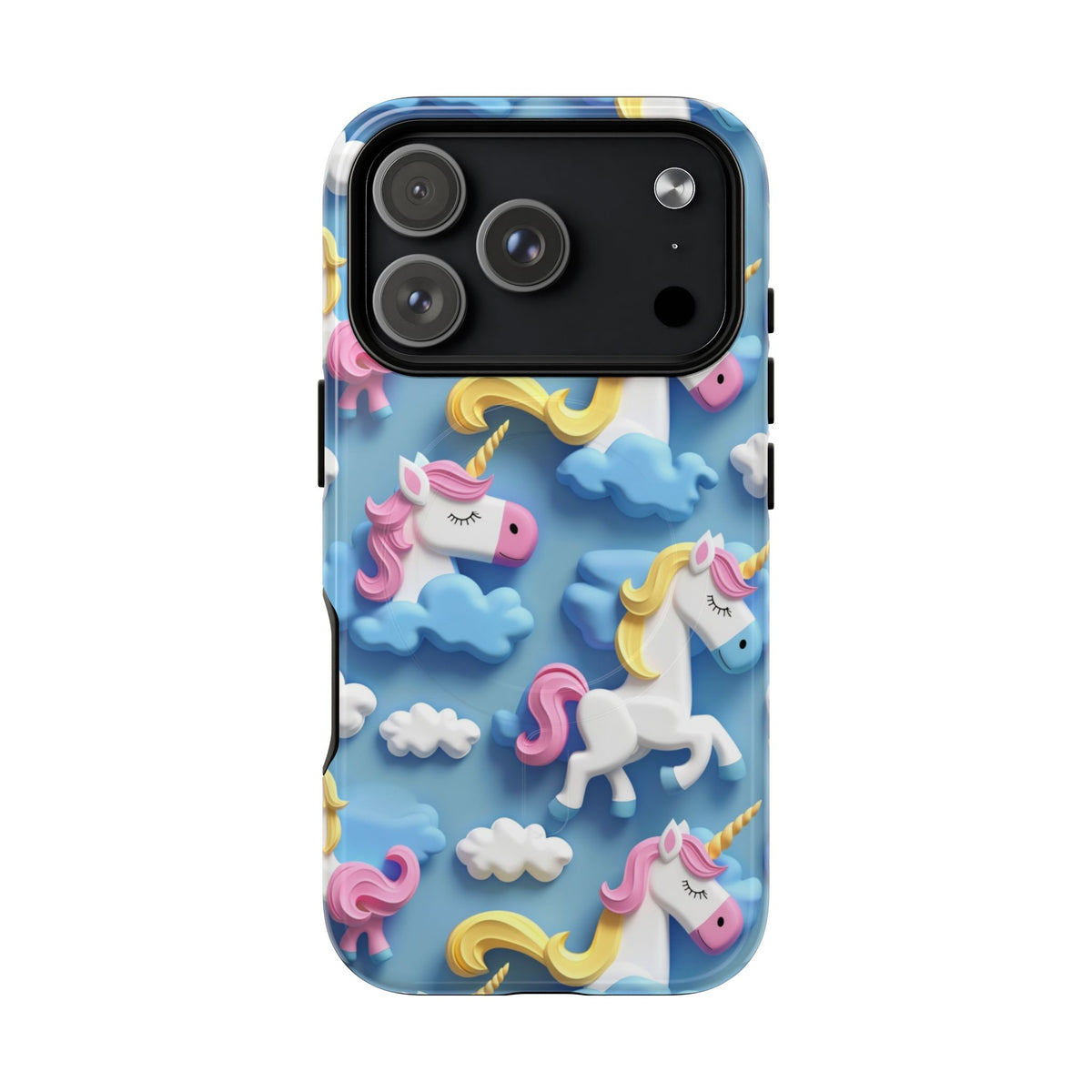 Whimsical Unicorn Blue Phone Case -Tough Magnetic iPhone Cover
