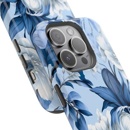 Elegant Blue Floral Phone Case