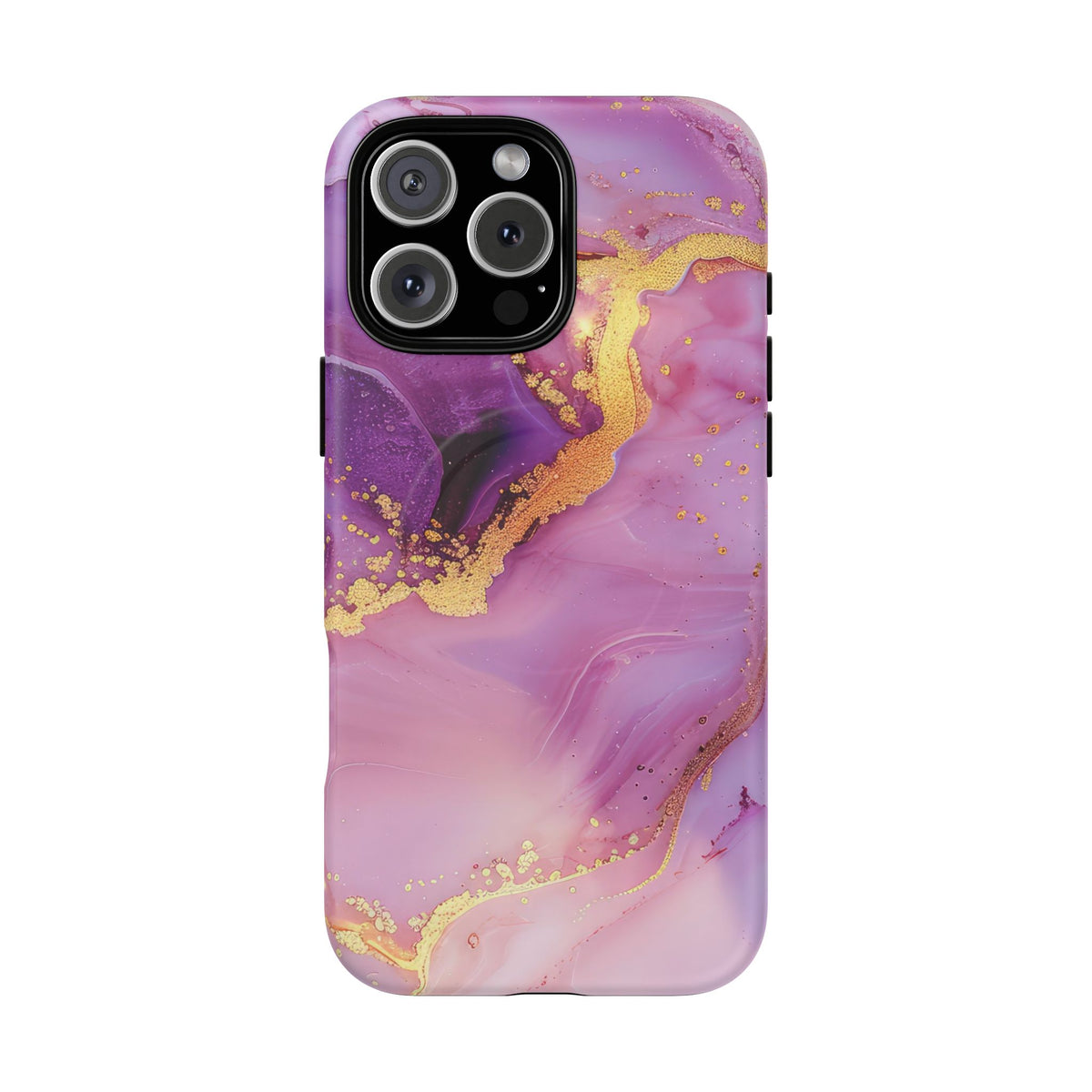 Purple and Gold Marble iPhone Case -Tough Magnetic iPhone Case