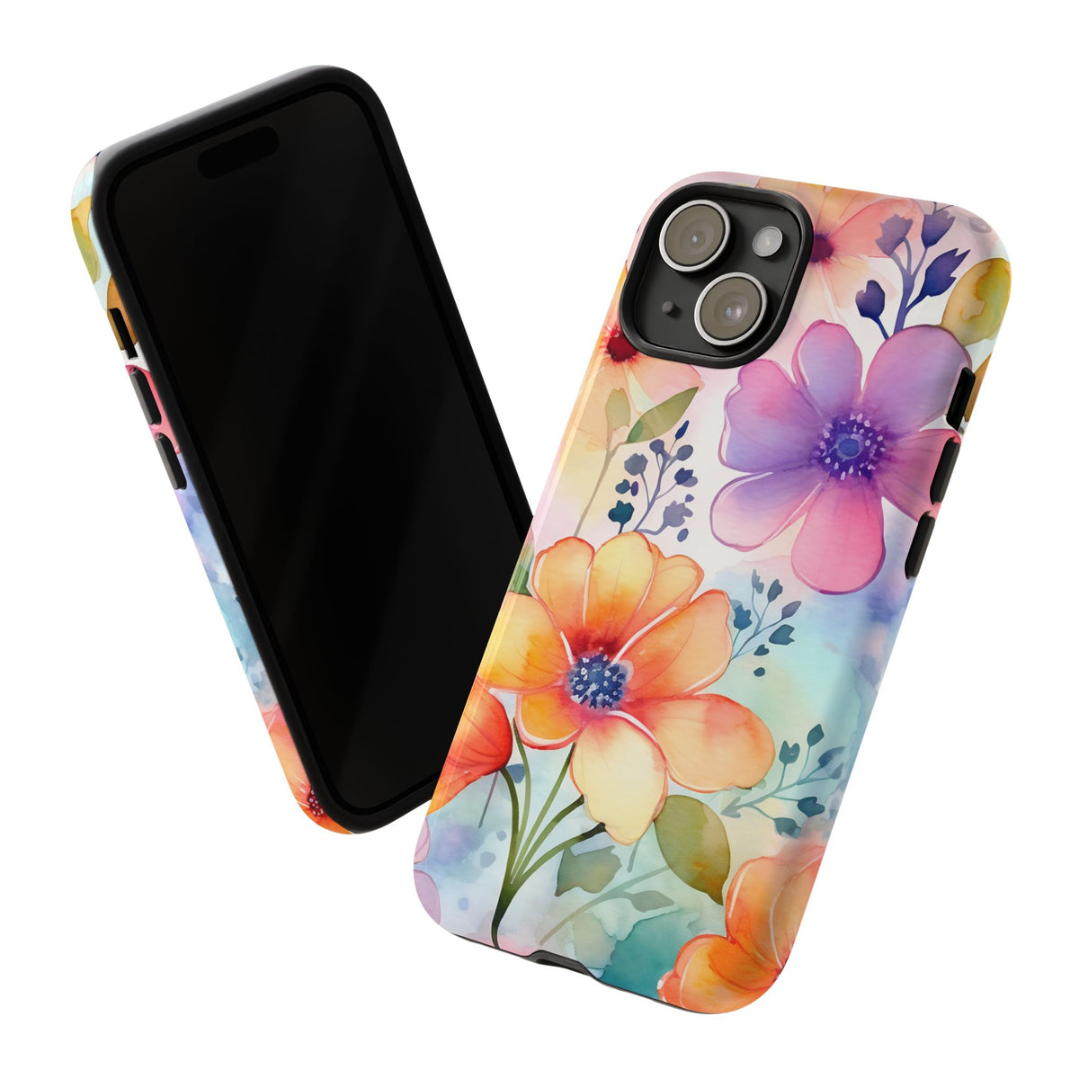 Phone Case - Spring Flower Watercolor Tough Case