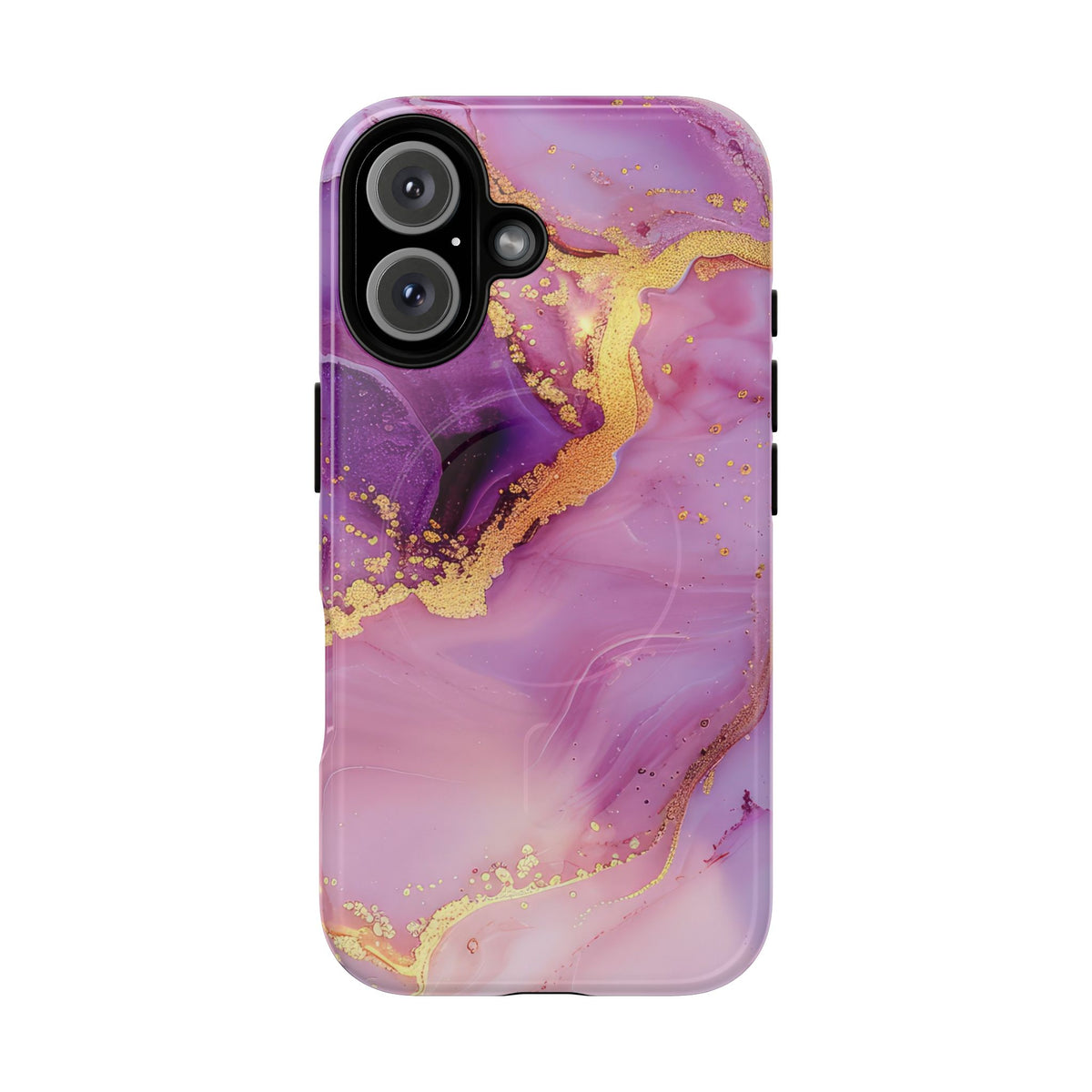 Purple and Gold Marble iPhone Case -Tough Magnetic iPhone Case
