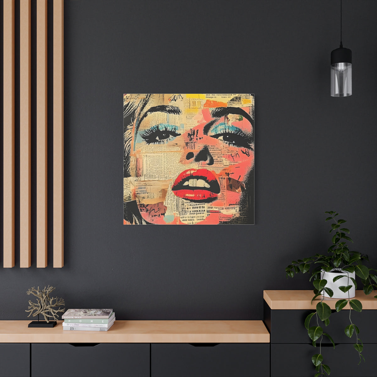 Canvas Wall Art Print, Retro Pop Culture Women 3 - Modern Home Decor, Wall Art, Gift for Art Lovers, Pop Art, Unique Gift for Her