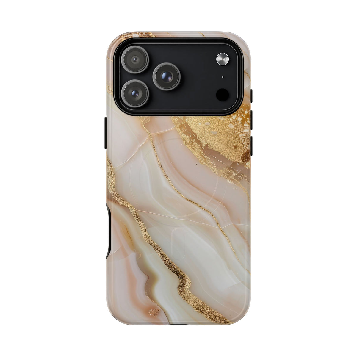 Gold Marble phone case -Tough Magnetic iPhone Case