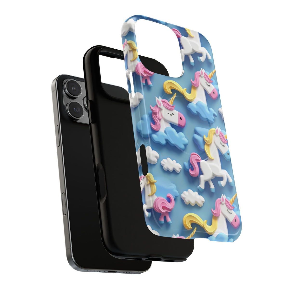Whimsical Unicorn Blue Phone Case -Tough Magnetic iPhone Cover