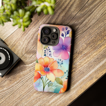 Phone Case - Spring Flower Watercolor Tough Case