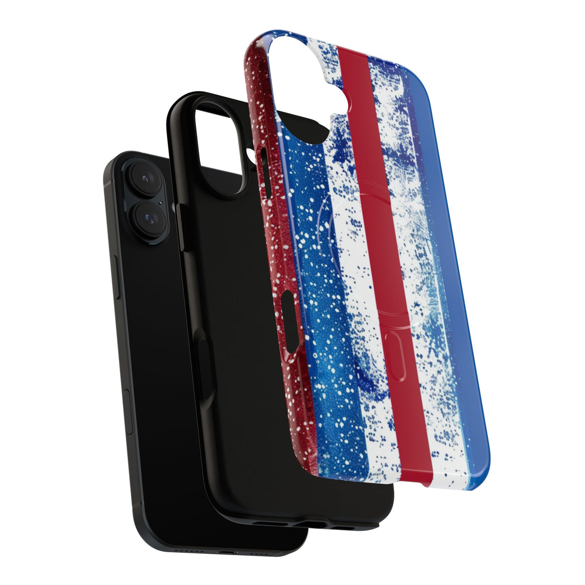 Patriotic Stripes Phone Case | Bold American Flag Design -Tough Magnetic iPhone Cover