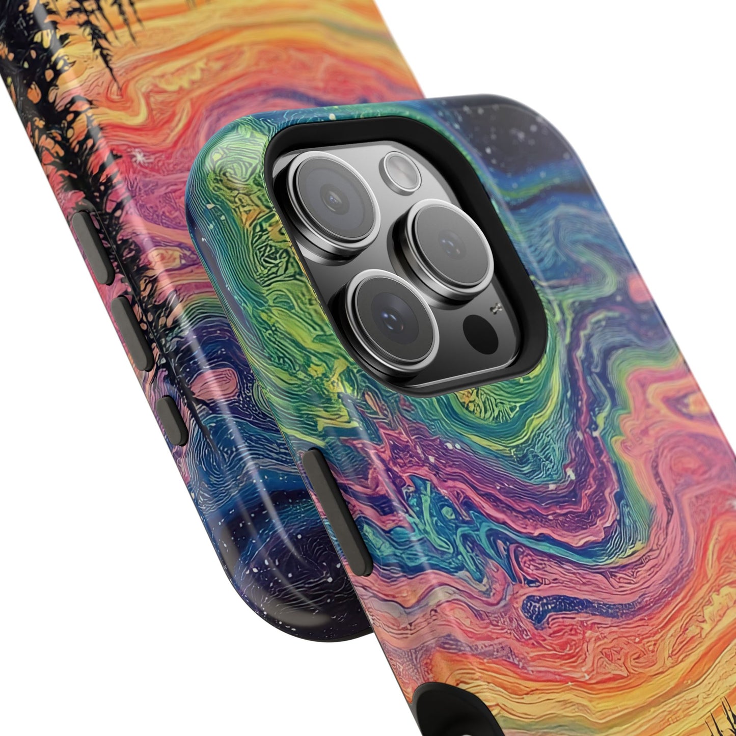 Nature-Inspired Impact-Resistant Phone Case - Vibrant Galaxy Sky Design