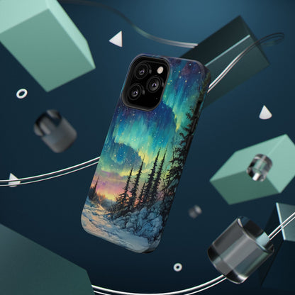 Aurora Borealis Impact-Resistant Phone Case - Durable Protection with Stunning Northern Lights Design