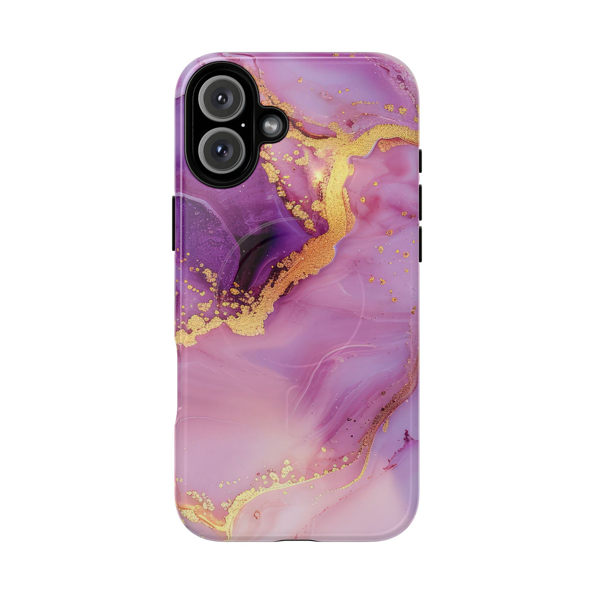 Purple and Gold Marble iPhone Case -Tough Magnetic iPhone Case
