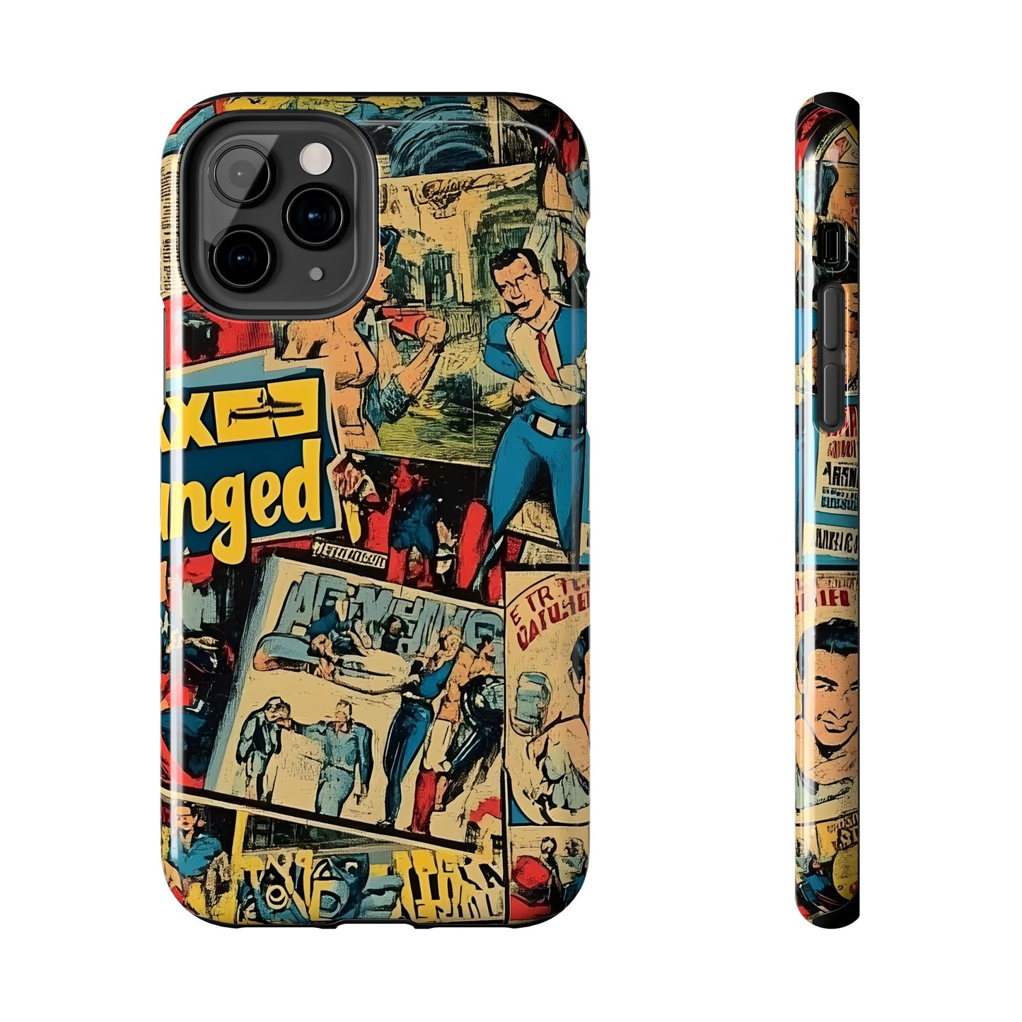 Vintage Comic - Tough Phone Cases, Superhero Phone Covers