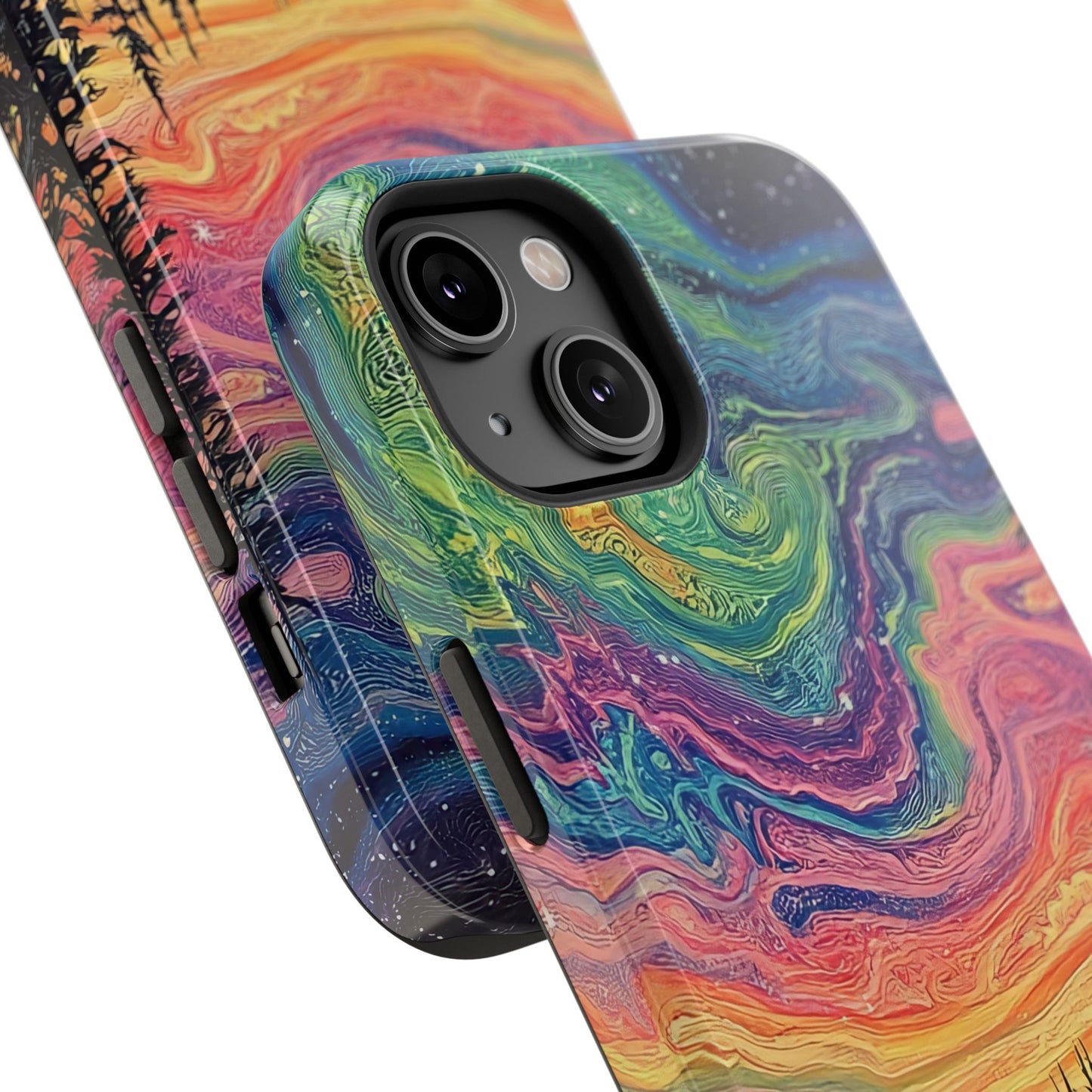 Nature-Inspired Impact-Resistant Phone Case - Vibrant Galaxy Sky Design