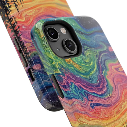 Nature-Inspired Impact-Resistant Phone Case - Vibrant Galaxy Sky Design