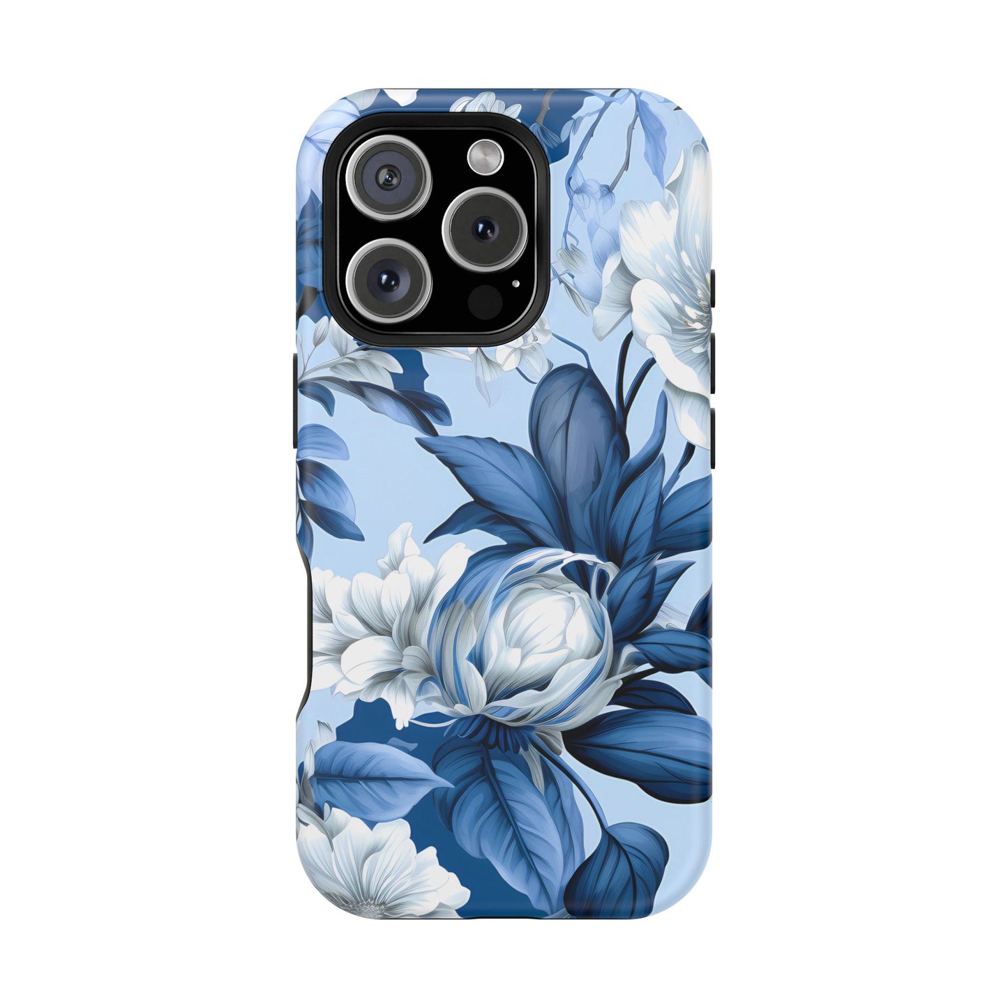 Elegant Blue Floral Phone Case