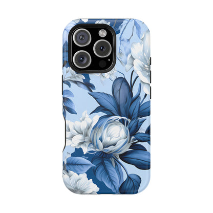 Elegant Blue Floral Phone Case