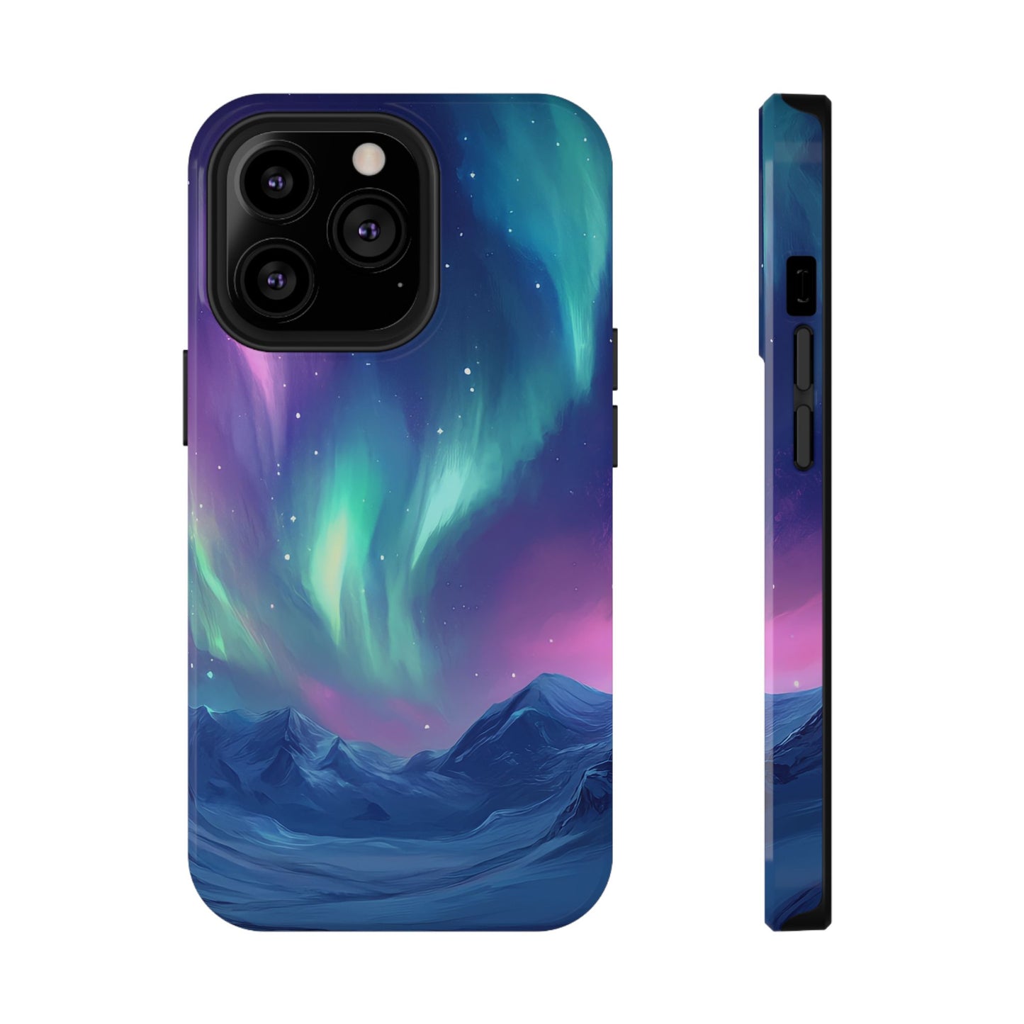 Aurora Borealis Impact-Resistant Phone Case - Colorful Northern Lights Design-2