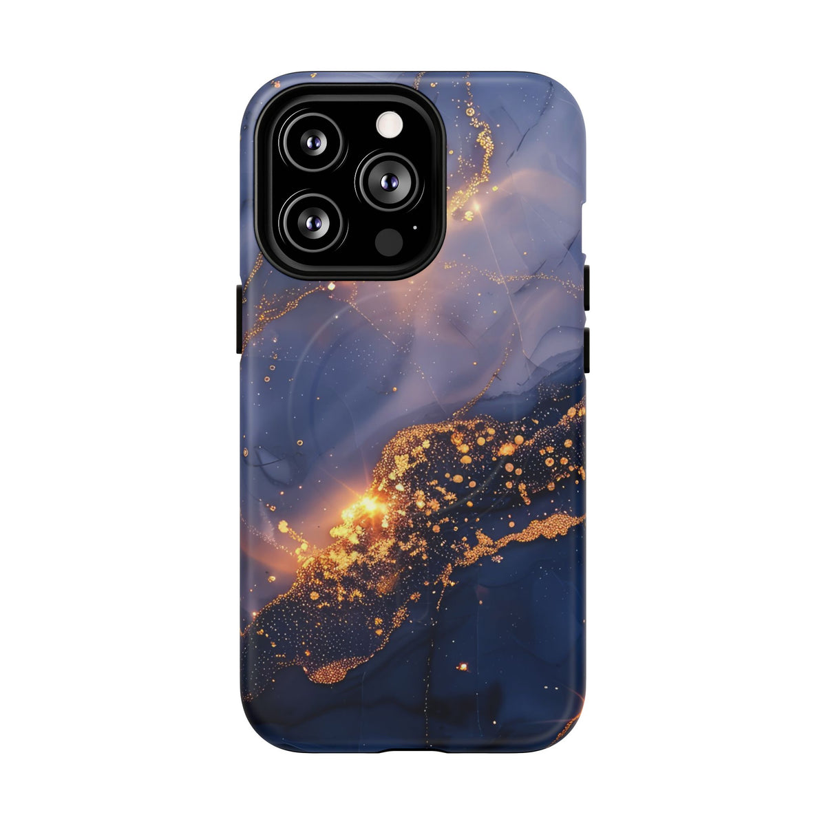 Black and Gold Marble phone case -Tough Magnetic iPhone Case