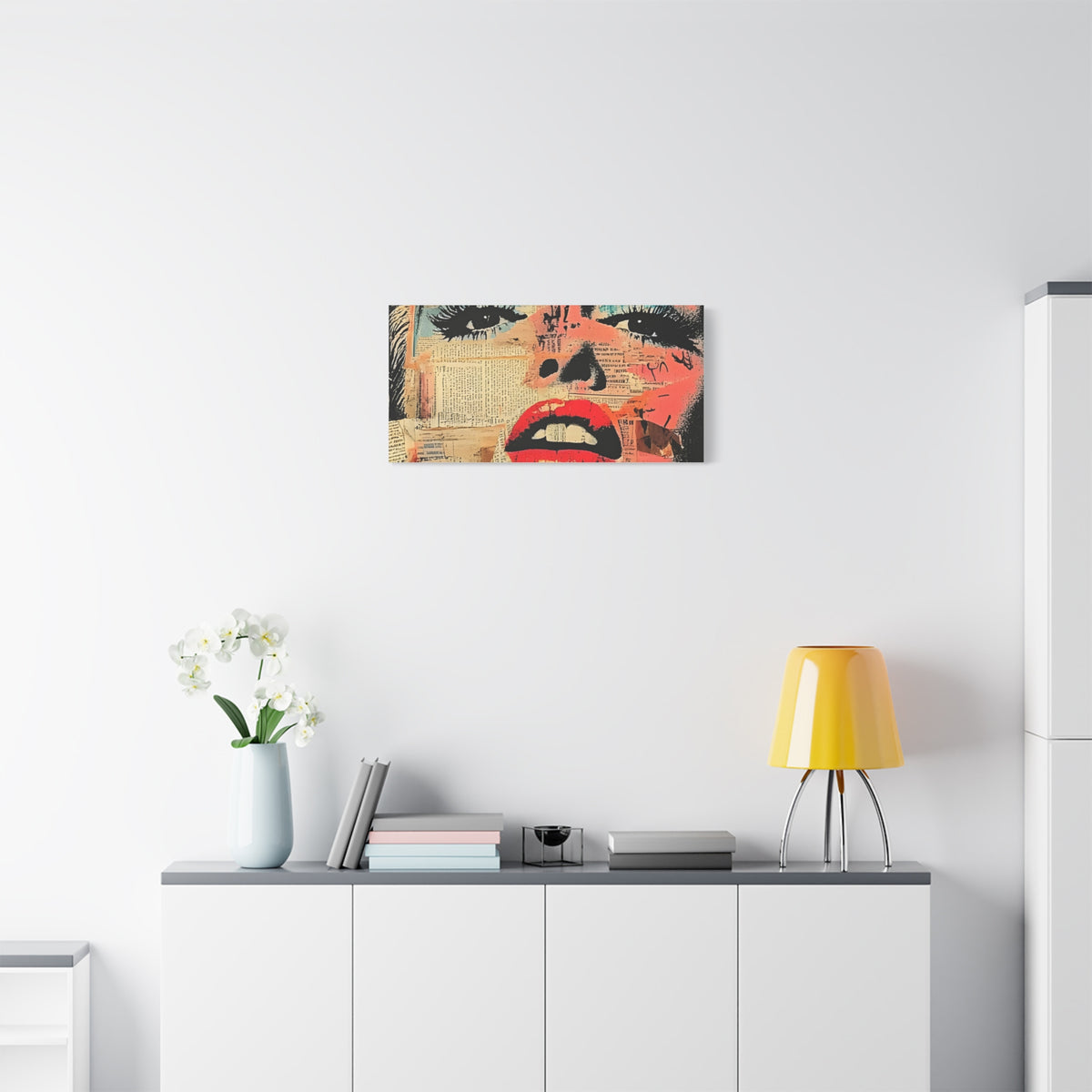 Canvas Wall Art Print, Retro Pop Culture Women 3 - Modern Home Decor, Wall Art, Gift for Art Lovers, Pop Art, Unique Gift for Her