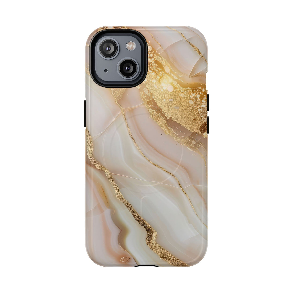 Gold Marble phone case -Tough Magnetic iPhone Case