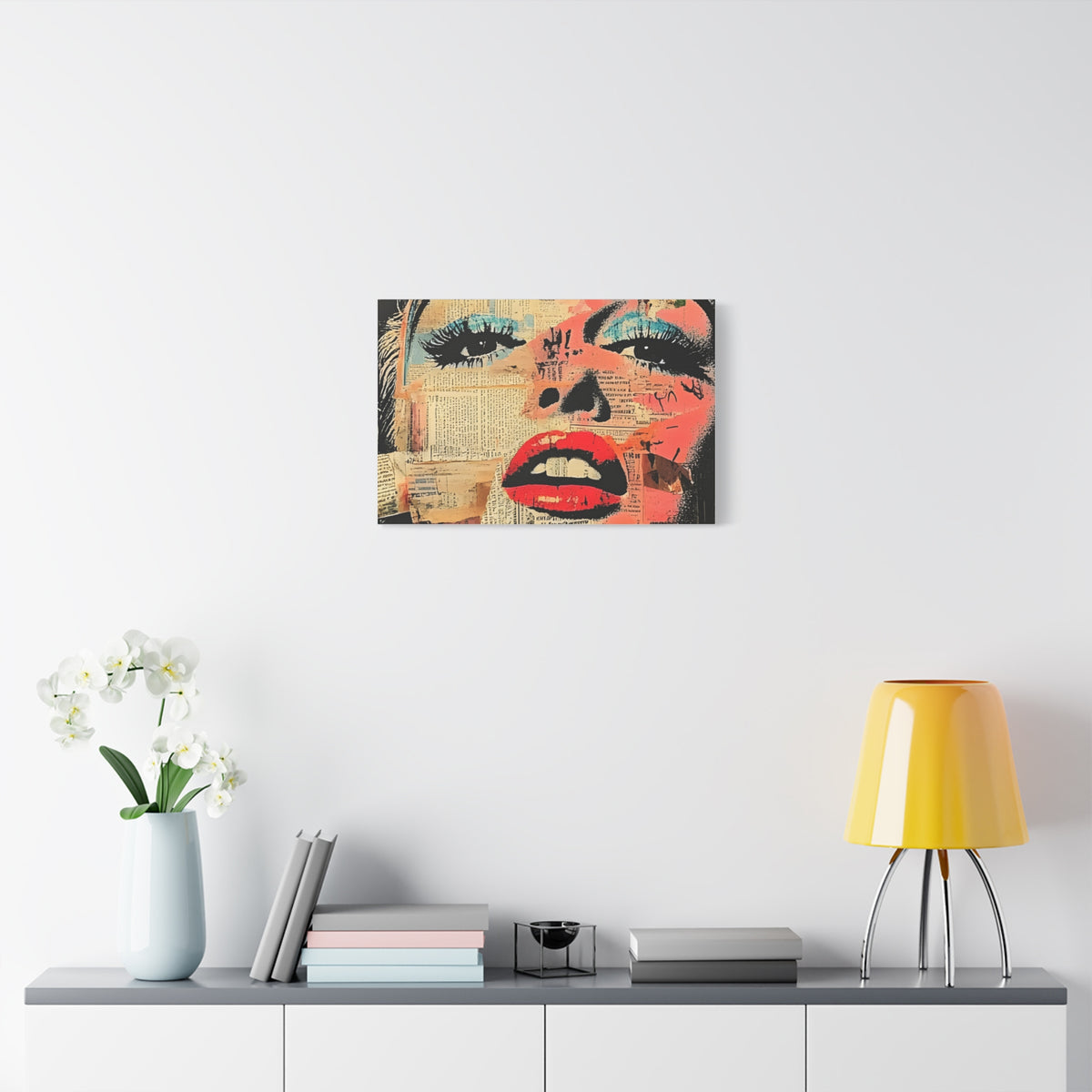 Canvas Wall Art Print, Retro Pop Culture Women 3 - Modern Home Decor, Wall Art, Gift for Art Lovers, Pop Art, Unique Gift for Her