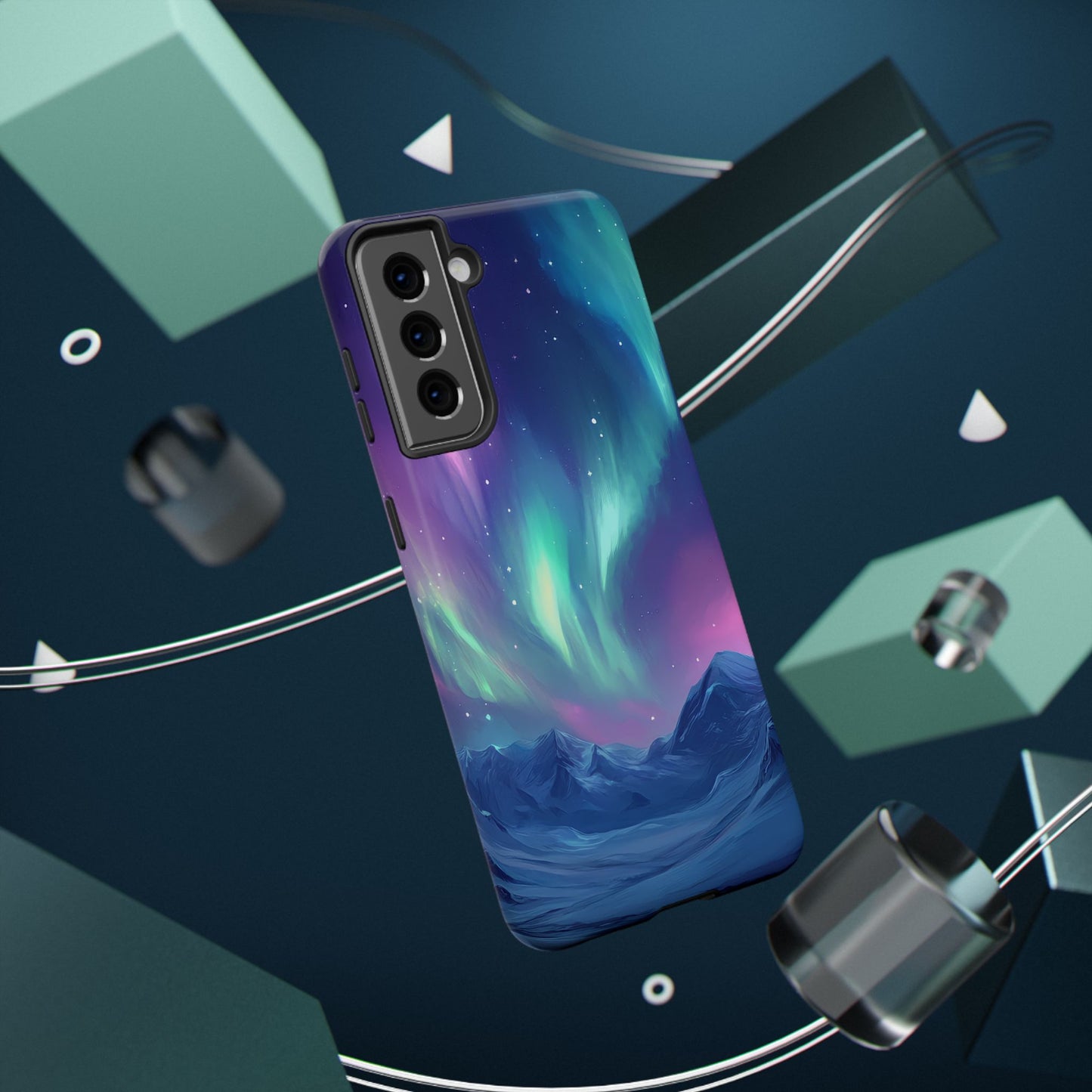 Aurora Borealis Impact-Resistant Phone Case - Colorful Northern Lights Design-2