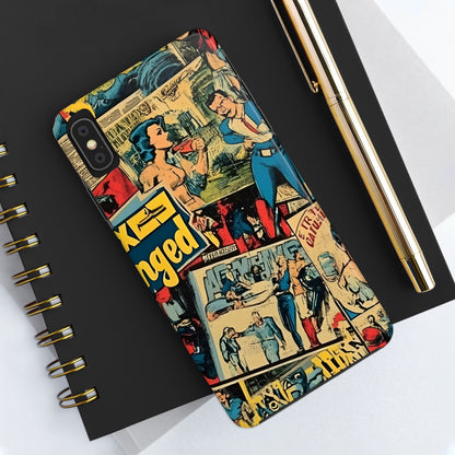 Vintage Comic - Tough Phone Cases, Superhero Phone Covers