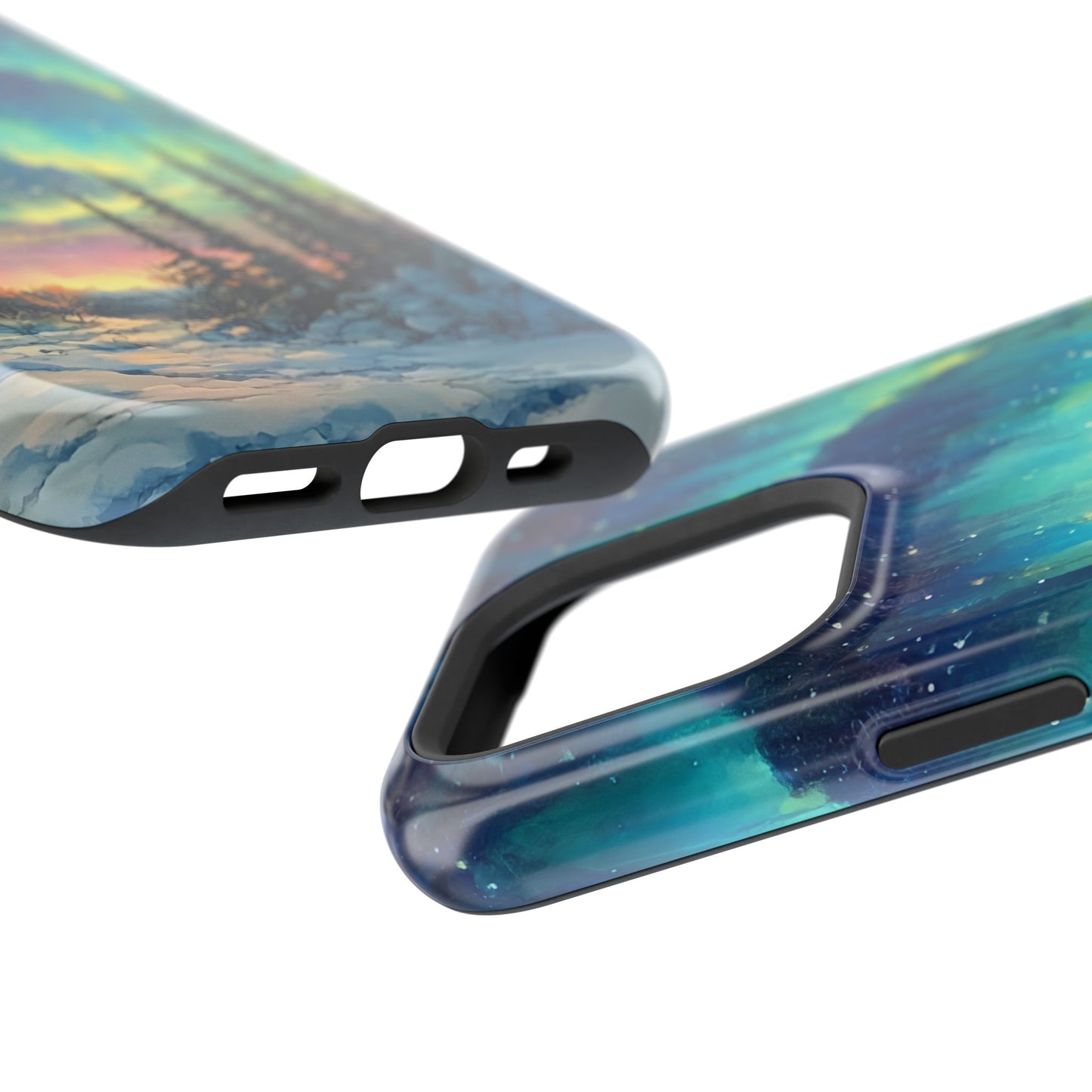 Aurora Borealis Impact-Resistant Phone Case - Durable Protection with Stunning Northern Lights Design