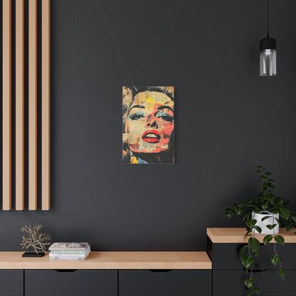 Canvas Wall Art Print, Retro Pop Culture Women 3 - Modern Home Decor, Wall Art, Gift for Art Lovers, Pop Art, Unique Gift for Her