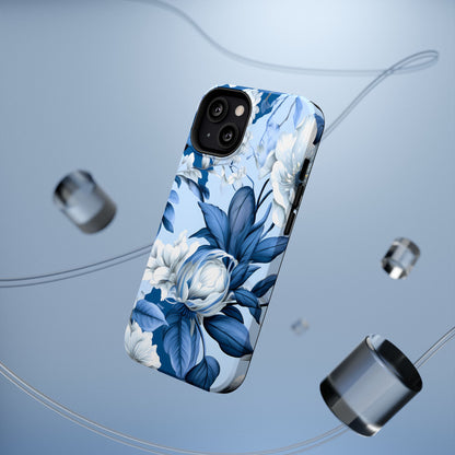 Elegant Blue Floral Phone Case