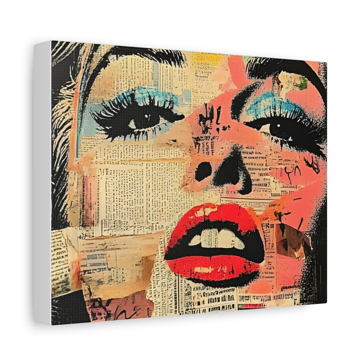 Canvas Wall Art Print, Retro Pop Culture Women 3 - Modern Home Decor, Wall Art, Gift for Art Lovers, Pop Art, Unique Gift for Her