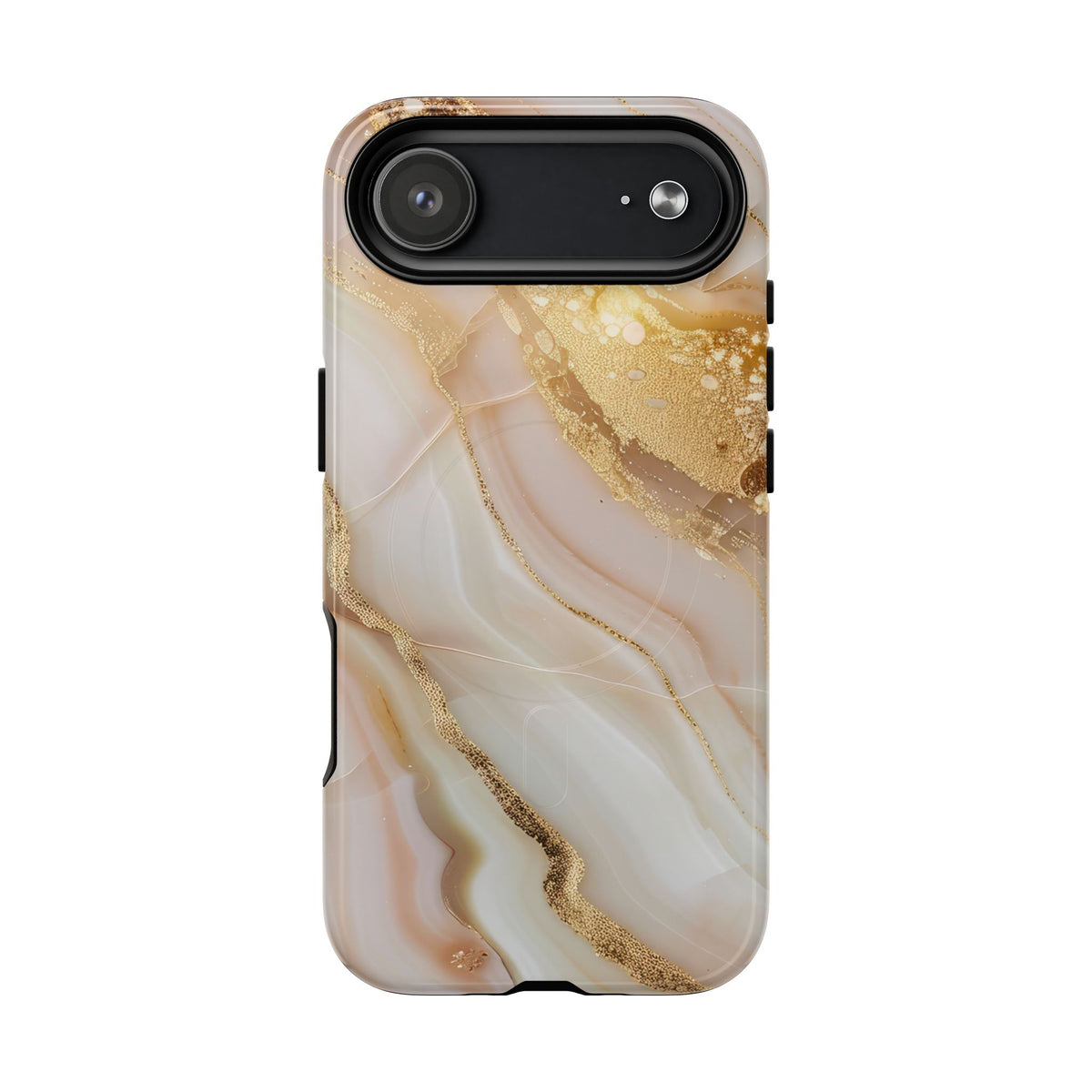 Gold Marble phone case -Tough Magnetic iPhone Case