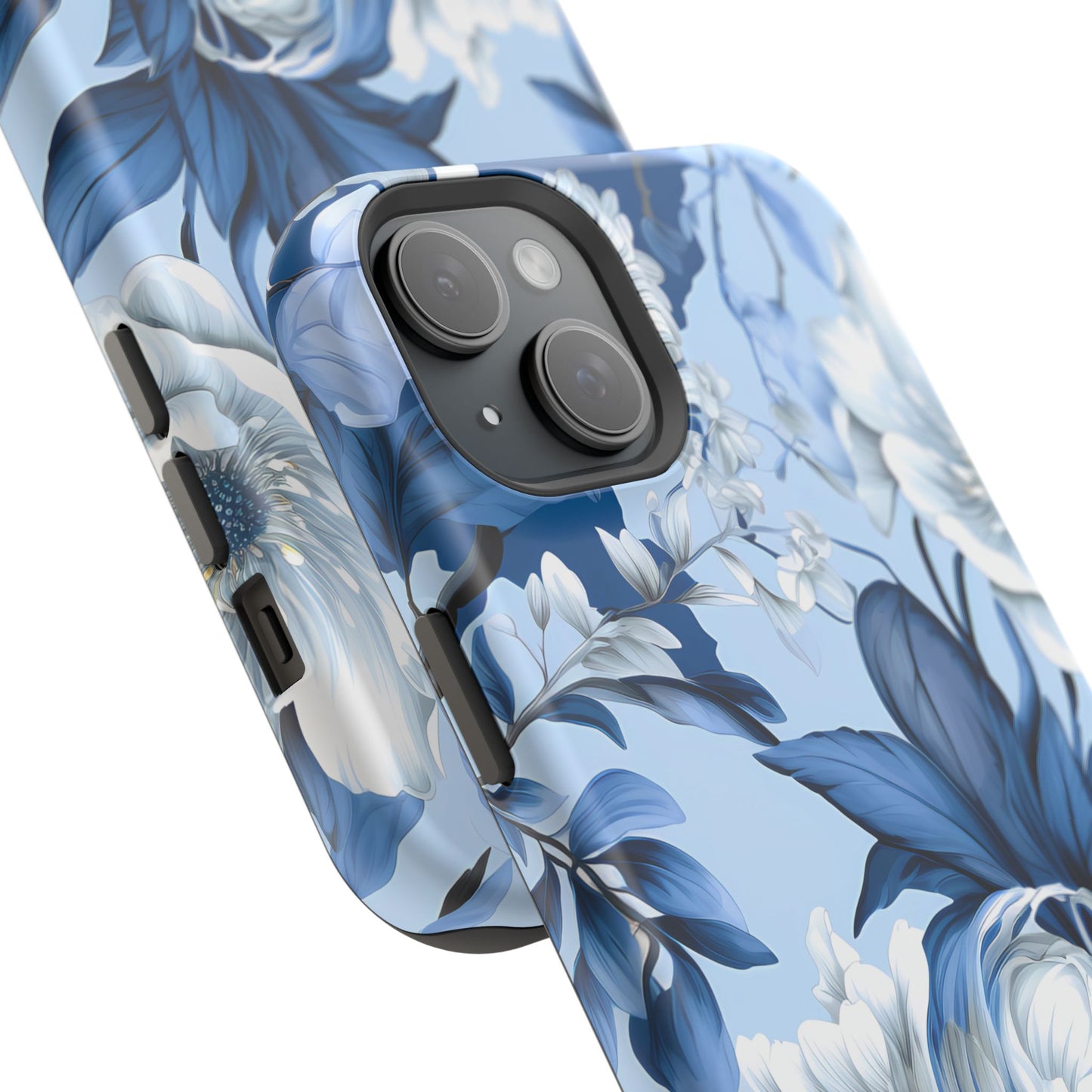 Elegant Blue Floral Phone Case