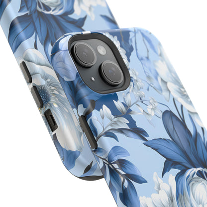 Elegant Blue Floral Phone Case