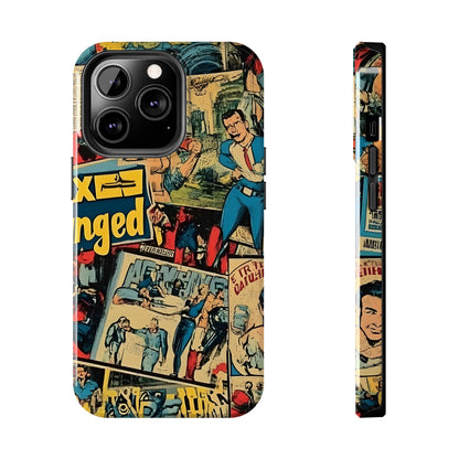 Vintage Comic - Tough Phone Cases, Superhero Phone Covers