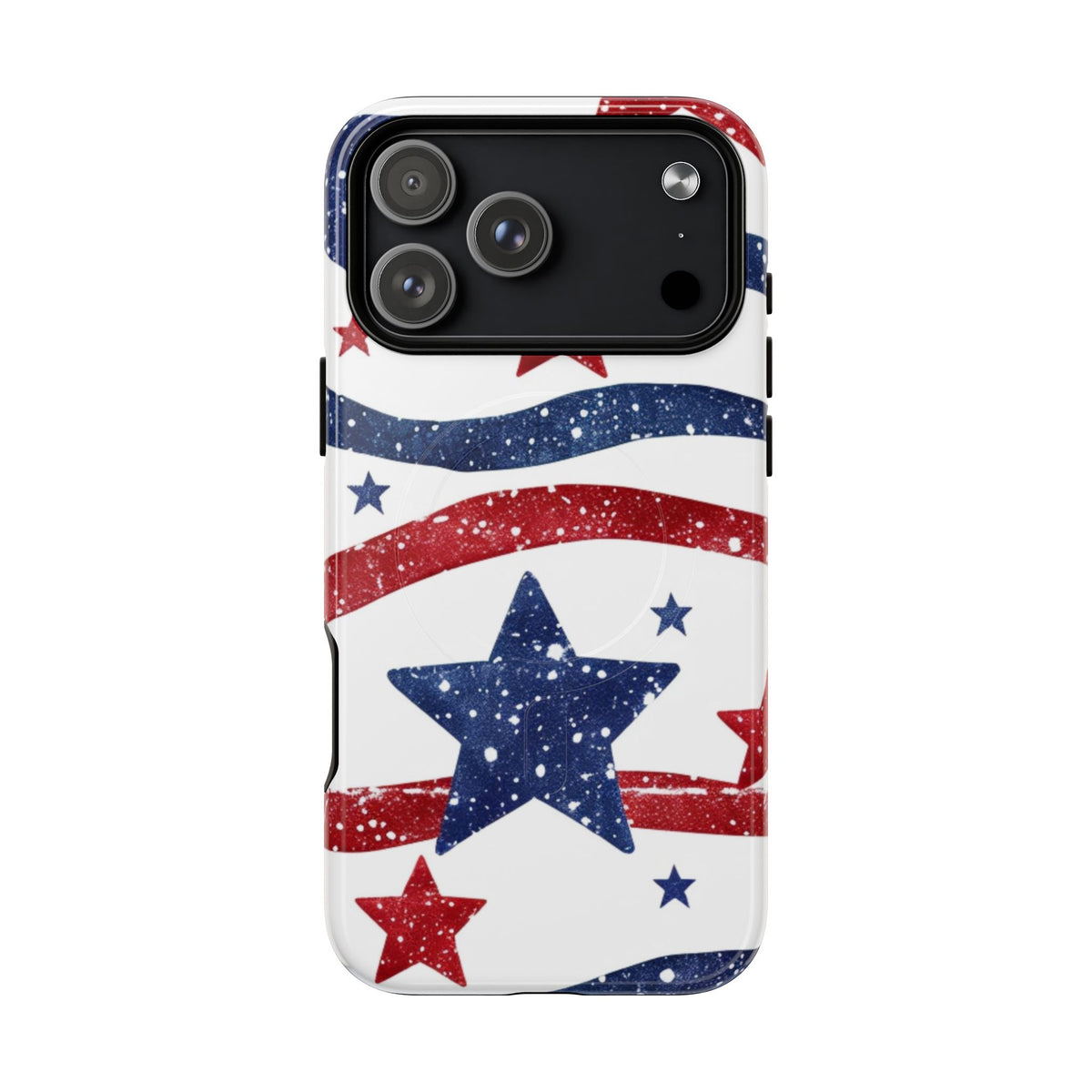 Stars & Stripes Design Impact-Resistant  -Tough Magnetic iPhone Cover