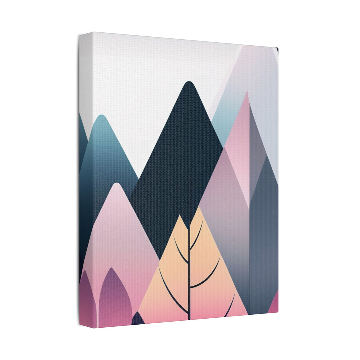 Mountain Sunrise  — Pink Pastel Abstract Landscape Canvas print