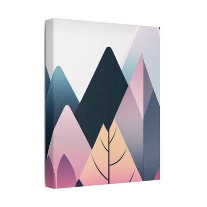 Mountain Sunrise  — Pink Pastel Abstract Landscape Canvas print