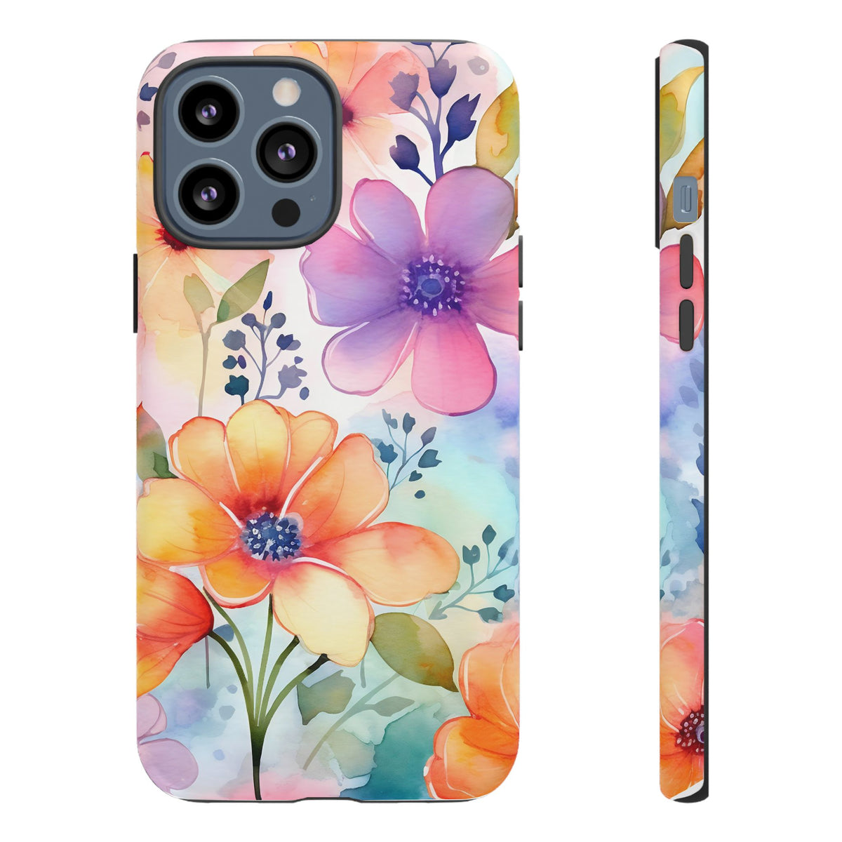 Phone Case - Spring Flower Watercolor Tough Case
