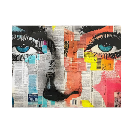 Artistic Rolled Posters - Colorful Eye Collage, Wall Art Decor, Home Decor, Gift for Art Lovers, Unique Decoration