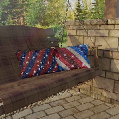 Patriotic Outdoor Pillows - Red, White & Blue Star Design for Summer Celebrations