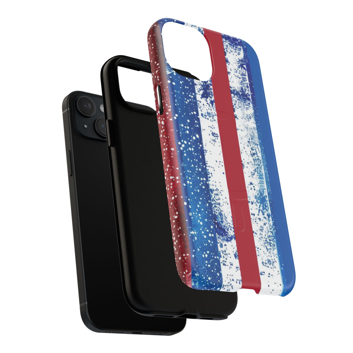 Patriotic Stripes Phone Case | Bold American Flag Design -Tough Magnetic iPhone Cover