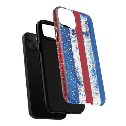 Patriotic Stripes Phone Case | Bold American Flag Design -Tough Magnetic iPhone Cover