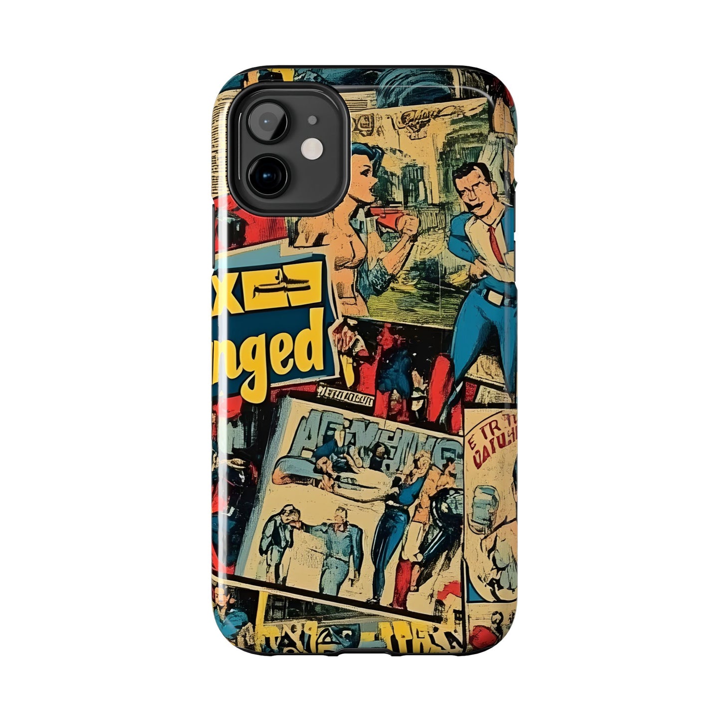 Vintage Comic - Tough Phone Cases, Superhero Phone Covers