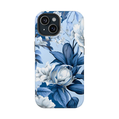 Elegant Blue Floral Phone Case