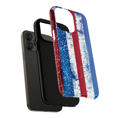 Patriotic Stripes Phone Case | Bold American Flag Design -Tough Magnetic iPhone Cover