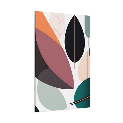 Abstract Leaf Matte Canvas Print — Modern Botanical Wall Art, Stretched 1.25"