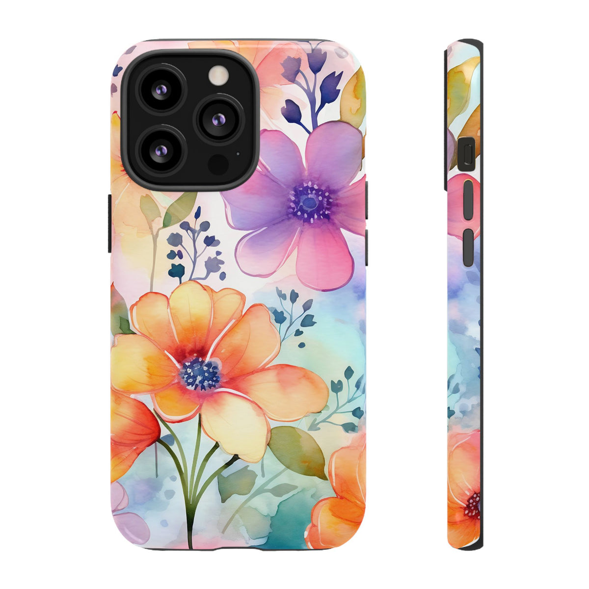Phone Case - Spring Flower Watercolor Tough Case