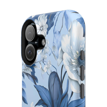 Elegant Blue Floral Phone Case
