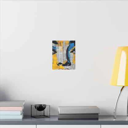 Canvas Wall Art - Retro Pop Culture Woman 2 Colorful Abstract Portrait