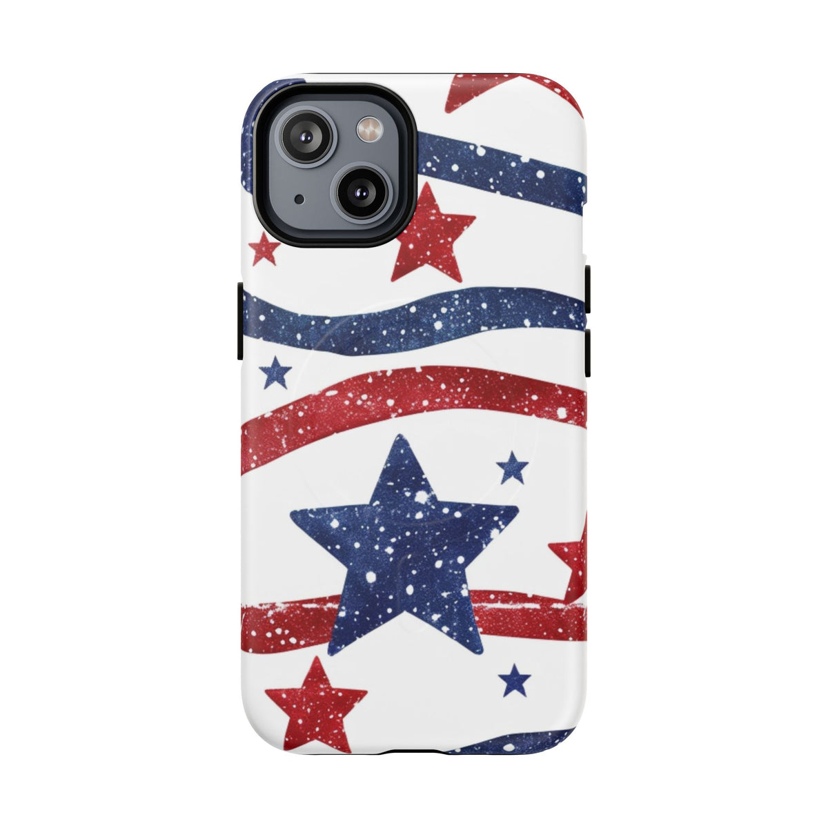 Stars & Stripes Design Impact-Resistant  -Tough Magnetic iPhone Cover