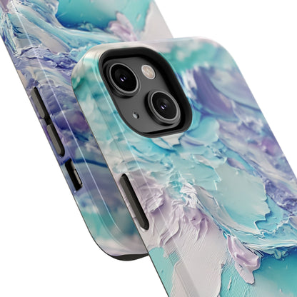 Aqua Abstract Impact-Resistant Phone Case